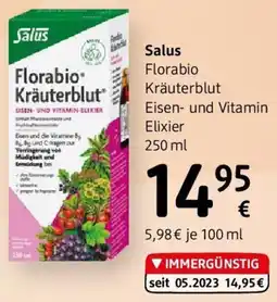 dm Salus Florabio Kräuterblut Eisen- und Vitamin Elixier Angebot