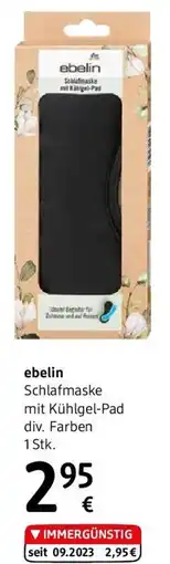 dm ebelin Schlafmaske mit Kühlgel-Pad div. Farben Angebot