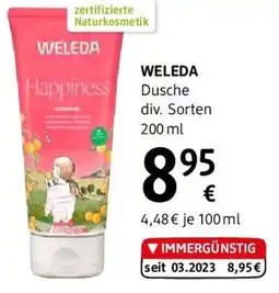 dm Weleda Dusche div. Sorten Angebot