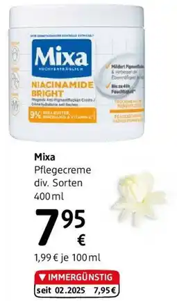 dm Mixa Pflegecreme div. Sorten Angebot