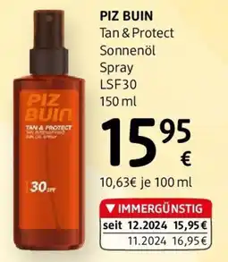 dm Piz buin Tan & Protect Sonnenöl Spray LSF30 Angebot