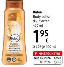 dm Balea Body Lotion div. Sorten Angebot