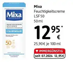 dm Mixa Feuchtigkeitscreme LSF 50 Angebot