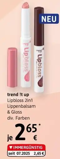 dm trend !t up Lipbloss 2in1 Lippenbalsam & Gloss div. Farben Angebot
