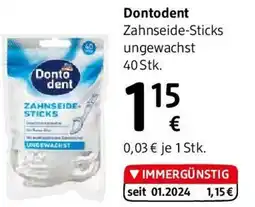 dm Dontodent Zahnseide-Sticks ungewachst Angebot