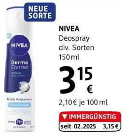 dm NIVEA Deospray div. Sorten Angebot