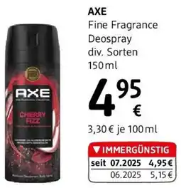 dm AXE Fine Fragrance Deospray div. Sorten Angebot