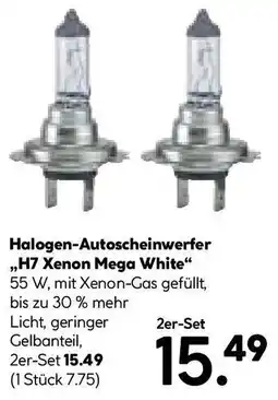 Hellweg Halogen Autoscheinwerfer H7 Xenon Mega White Angebot
