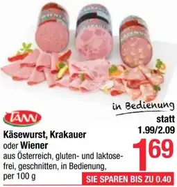 Maximarkt Tann Käsewurst, Krakauer oder Wiener Angebot