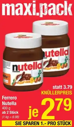 Maximarkt Ferrero Nutella Angebot