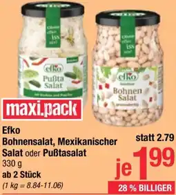 Maximarkt Efko Bohnensalat, Mexikanischer Salat oder Puẞtasalat Angebot