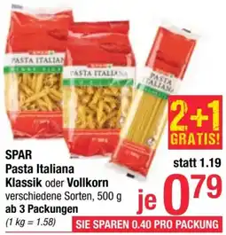 Maximarkt SPAR Pasta Italiana Klassik oder Vollkorn Angebot