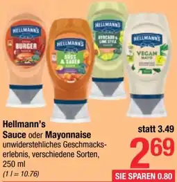 Maximarkt Hellmann's Sauce oder Mayonnaise Angebot