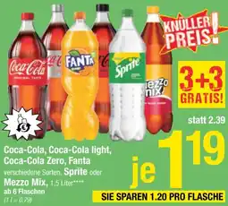 Maximarkt Coca-Cola, Coca-Cola light, Coca-Cola Zero, Fanta, Sprite oder Mezzo Mix Angebot