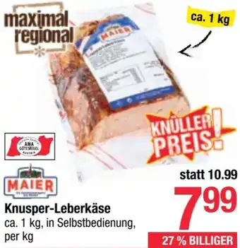 Maximarkt MAIER Knusper-Leberkäse Angebot