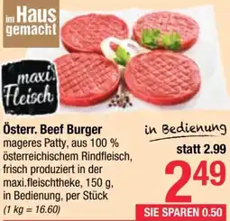 Maximarkt Österr. Beef Burger Angebot