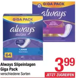Maximarkt Always Slipeinlagen Angebot