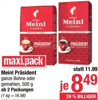 Maximarkt Meinl Präsident Angebot
