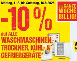 Maximarkt Auf alle waschmaschinen: trockner, kühl- & gefriergeräte Angebot