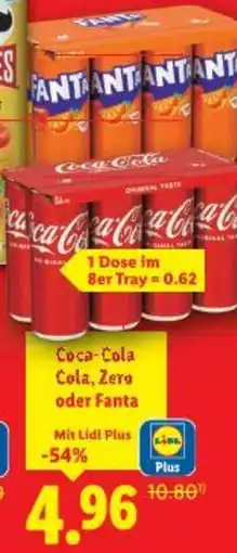 Lidl Coca-Cola Cola, Zero oder Fanta Angebot