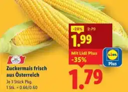 Lidl Zuckermais frisch Angebot