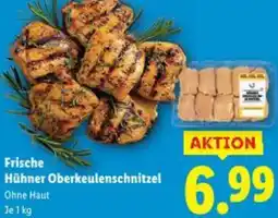 Lidl Frische Hühner Oberkeulenschnitzel Angebot