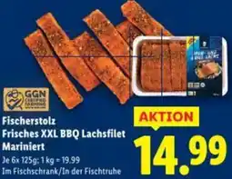 Lidl Fischerstolz Frisches BBQ Lachsfilet Mariniert Angebot