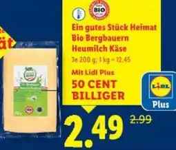 Lidl Bio Bergbauern Heumilch Käse Angebot