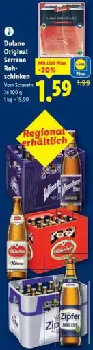 Lidl Dulano Original Serrano Roh- schinken Angebot