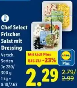 Lidl Chef Select Frischer Salat mit Dressing Angebot