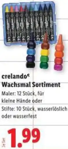 Lidl crelando Wachsmal Sortiment Angebot