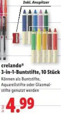 Lidl crelando 3-in-1-Buntstifte Angebot