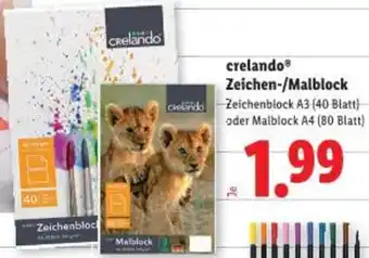 Lidl crelando Zeichen-/Malblock Angebot