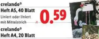 Lidl crelando Heft A5 Angebot