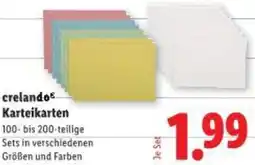 Lidl crelando Karteikarten Angebot