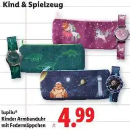 Lidl lupilu Kinder Armbanduhr mit Federmäppchen Angebot