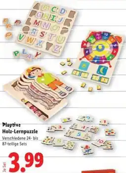 Lidl Playtive Holz-Lernpuzzle Angebot