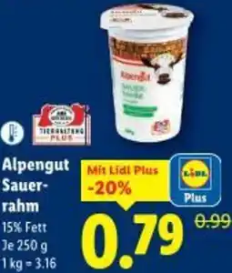 Lidl Alpengut Sauer- rahm Angebot