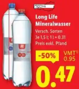 Lidl Long Life Mineralwasser Angebot