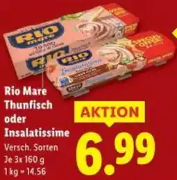 Lidl Rio Mare Thunfisch oder Insalatissime Angebot