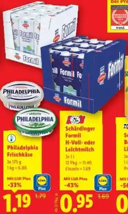 Lidl Schärdinger Formil H-Voll- oder Leichtmilch Angebot