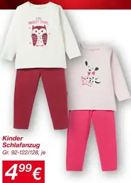 KiK Kinder Schlafanzug Angebot