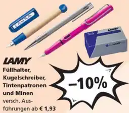 Pagro Diskont LAMY Füllhalter, Kugelschreiber, Tintenpatronen und Minen Angebot