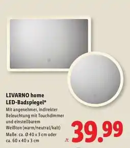 Lidl LIVARNO home LED-Badspiegel Angebot