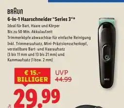 Lidl Braun 6-in-1 Haarschneider “Series 3“ Angebot