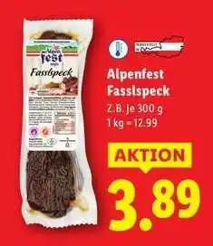 Lidl Alpenfest Fasslspeck Angebot
