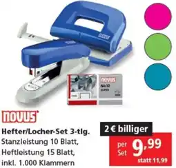 Pagro Diskont novus Hefter/Locher-Set Angebot