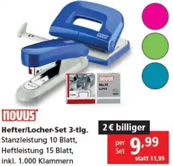 Pagro Diskont novus Hefter/Locher-Set Angebot