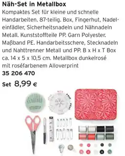 Tchibo Eduscho Näh Set in Metallbox Angebot