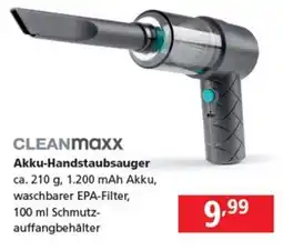 Pagro Diskont CLEANMaxx Akku-Handstaubsauger Angebot